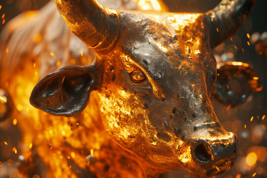 The golden bull in the stock market.