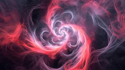 Obraz premium A flame spiral on a black background