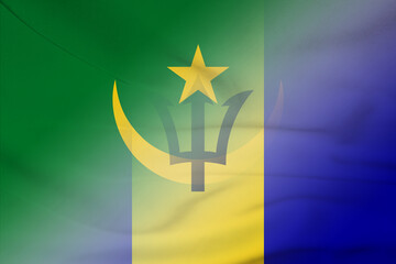 Mauritania and Barbados national flag international relations BRB MRT