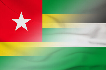 Obraz premium Togo and Jordan national flag international contract JOR TGO