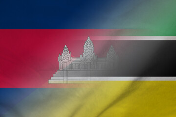 Cambodia and Mozambique state flag transborder contract MOZ BTN