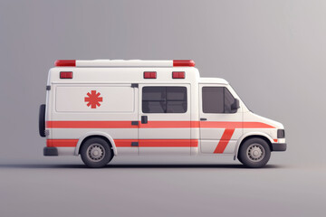 White ambulance car medical van.