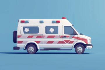 White ambulance car medical van.