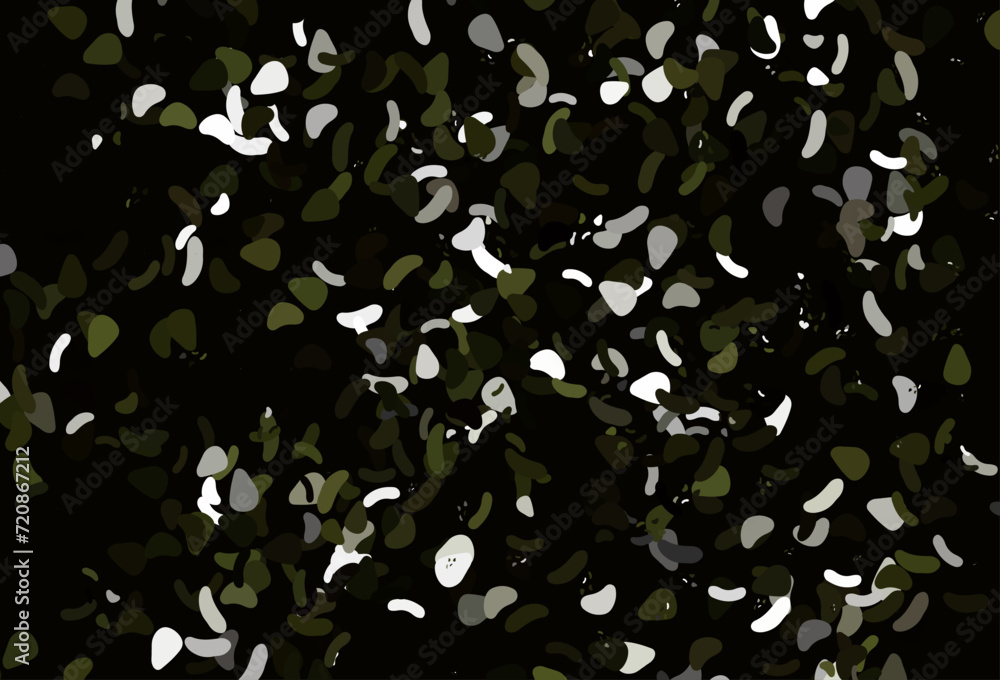 Poster light green vector background with abstract forms.
