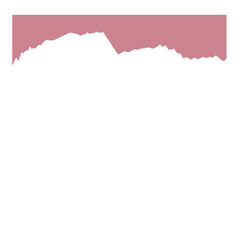 Vector illustration of piece of torn red paper stuck on transparent