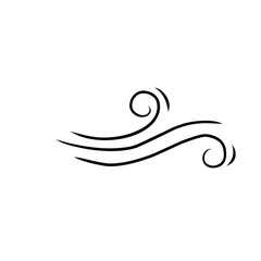 Wind icon vector. weather illustration sign. Wave symbol or logo.