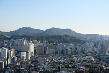 Seoul Mountain and City View Landscape - Afternoon Sunset