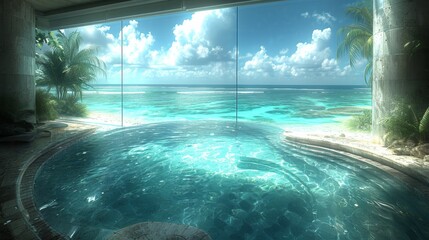 Underwater View from Luxury Villa | Idyllic Tropical Resort Concept