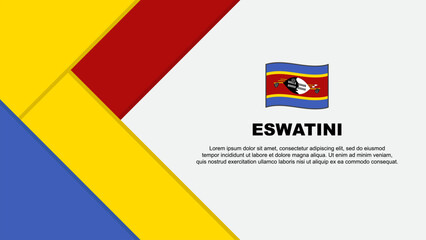 Eswatini Flag Abstract Background Design Template. Eswatini Independence Day Banner Cartoon Vector Illustration. Eswatini Illustration