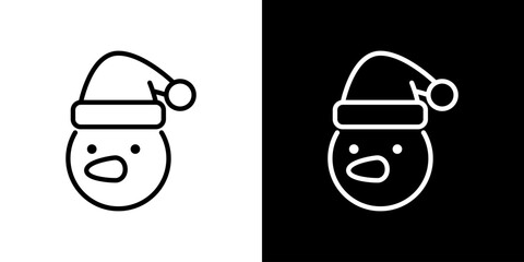 シンプルな雪だるまアイコン