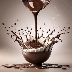 chocolate and cream splash