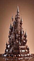 chocolate castle with moist chocolate base