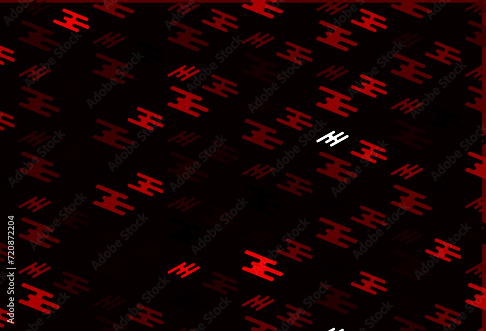 Poster light red vector backdrop with long lines.