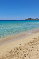 Sandy beach and beautiful see, rekaxing summer vacation