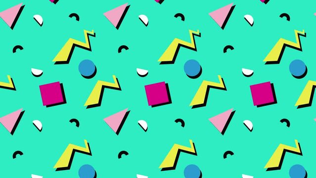Memphis Background Retro Animated Background