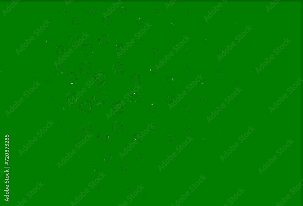 Poster light green vector pattern with spheres.