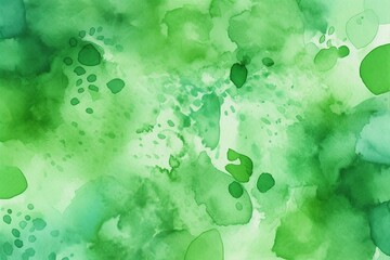 Fototapeta na wymiar Trendy fresh watercolor texture on a natural green background for healthy food design, eco-friendly products, and web backgrounds. Generative AI