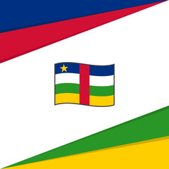 Central African Republic Flag Abstract Background Design Template. Central African Republic Independence Day Banner Social Media Post. Central African Republic Design