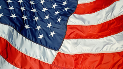 American flag imagery. USA patriotic symbol. Image depicts the iconic American flag, a symbol of national pride and unity.