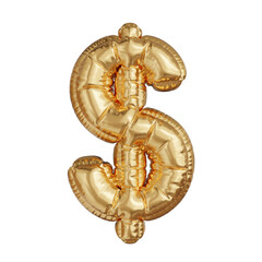 3D Balloon Inflated Dollar Sign
