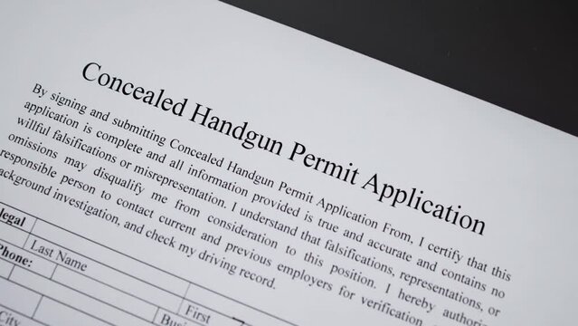 Firearm Weapon Carry Permit. Gun Law