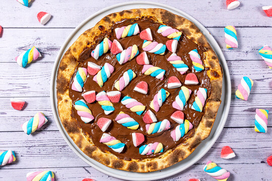 Chocolate Pizza with Fini Candy