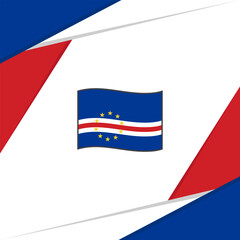 Cape Verde Flag Abstract Background Design Template. Cape Verde Independence Day Banner Social Media Post. Cape Verde