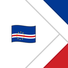 Cape Verde Flag Abstract Background Design Template. Cape Verde Independence Day Banner Social Media Post. Cape Verde Cartoon