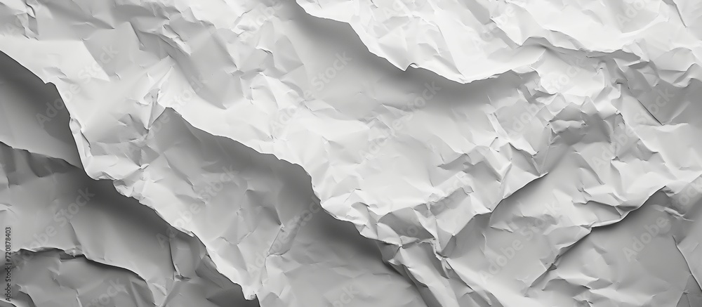 Poster abstract white crumpled paper texture: a mesmerizing display of white, crumpled paper texture create