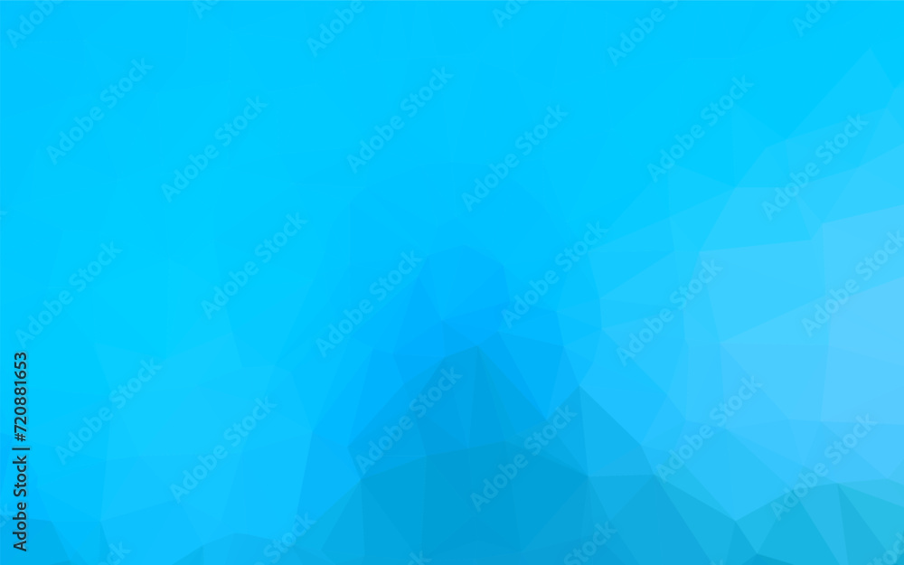 Poster light blue vector triangle mosaic cover. a vague abstract illustration with gradient. polygonal desi