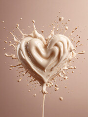 heart shaped splashing cream