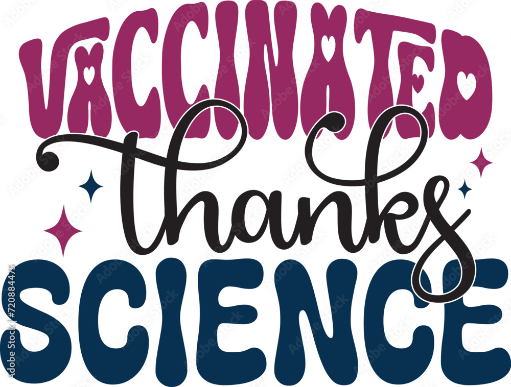 Fototapete retro bold colorful wavy science sublimation typography on white background for ready print on t-shi