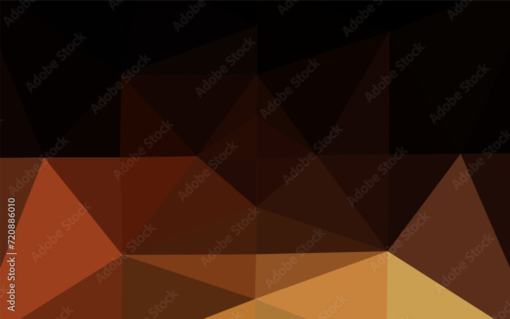 Poster dark orange vector shining triangular pattern. brand new colorful illustration in with gradient. pol