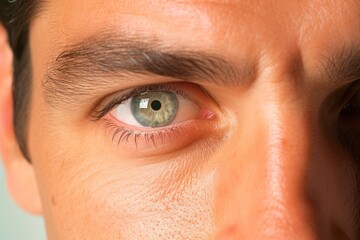 Close-up of a young man's eye. Shallow depth of field.