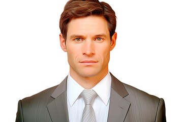 Portrait of a handsome businessman. Isolated over white background.