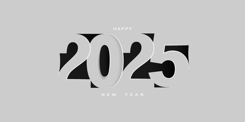 Happy new year Greeting concept for 2025 new year celebration, can use for, landing page, template, ui, web, mobile app, poster, banner, flyer, background