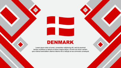 Denmark Flag Abstract Background Design Template. Denmark Independence Day Banner Wallpaper Vector Illustration. Denmark Cartoon