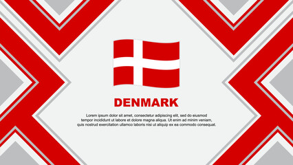 Denmark Flag Abstract Background Design Template. Denmark Independence Day Banner Wallpaper Vector Illustration. Denmark Vector