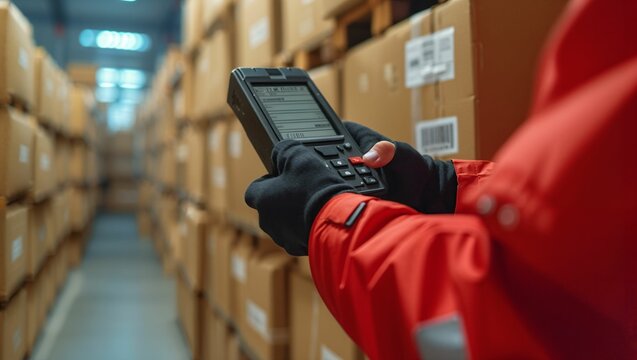 Read barcodes on cardboard boxes with a barcode reader