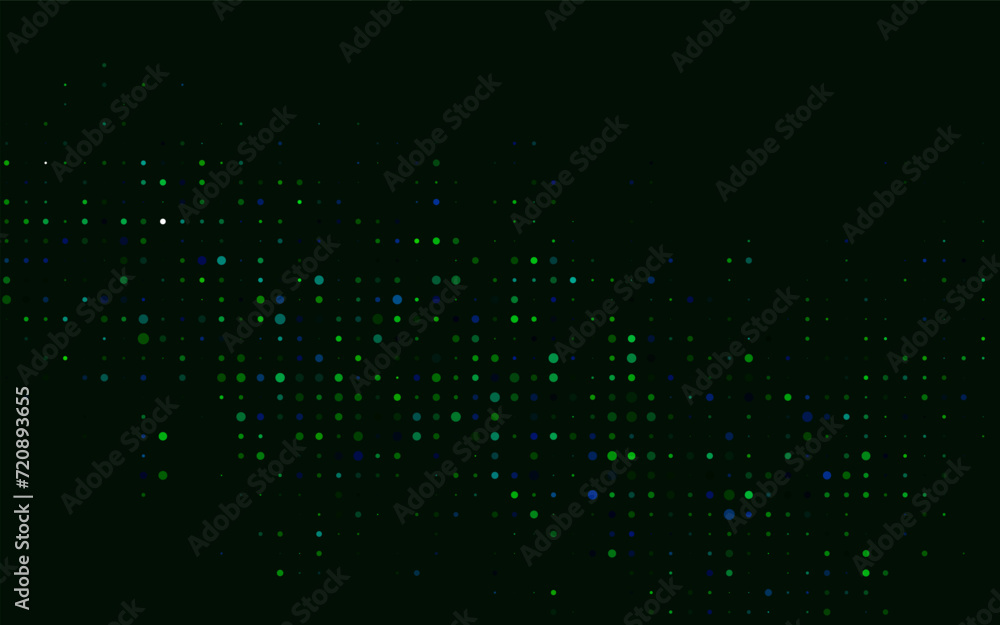 Aufkleber dark blue, green vector texture with disks. blurred bubbles on abstract background with colorful gra