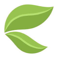 Green leaf vector logo