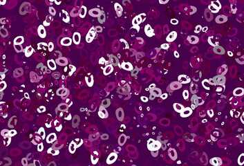 Light Purple vector background with bubbles.