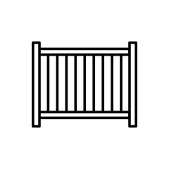 Fence outline icons, minimalist vector illustration ,simple transparent graphic element .Isolated on white background
