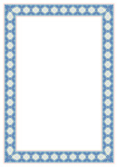Decorative pattern frame with floral ornaments for cards and invitations