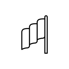 Flag outline icons, minimalist vector illustration ,simple transparent graphic element .Isolated on white background