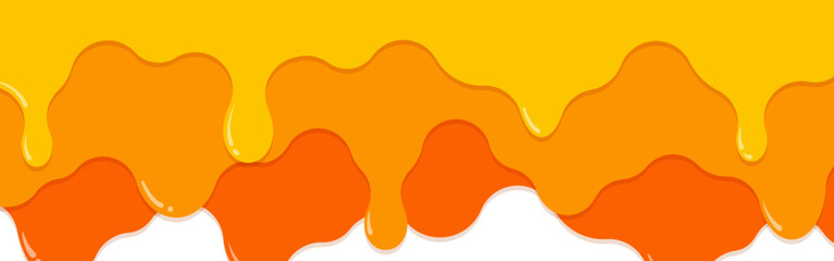 フレーム素材_垂れた液体_オレンジ