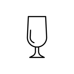 Drinking glass outline icons, minimalist vector illustration ,simple transparent graphic element .Isolated on white background