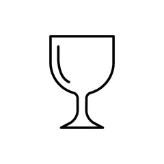 Drinking glass outline icons, minimalist vector illustration ,simple transparent graphic element .Isolated on white background