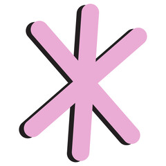 Obraz premium Pink snowflake / asterisk