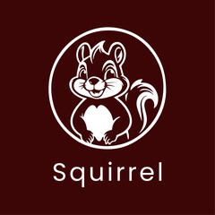 squirrel simple mascot logo design